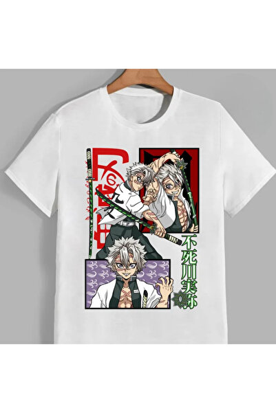 Flood Of Style Ανιμέ μπλουζάκι με σχέδια Unisex για άνδρες Sanemi demon slaye...