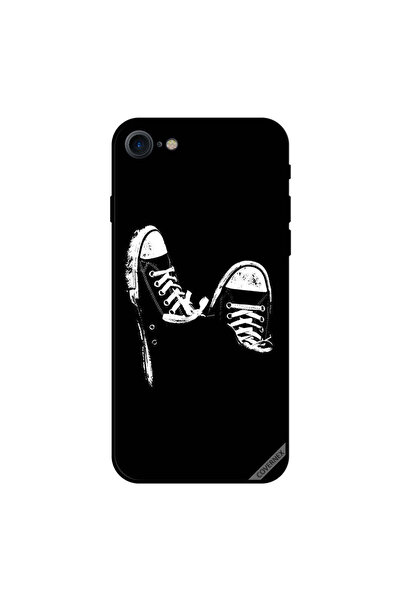 Covernex غطاء حماية لجهاز iPhone 8 من قماش الأحذية باللونين الأبيض والأسود