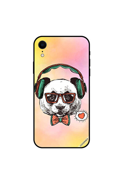 Covernex غطاء حماية لجهاز iPhone XR بطبعة باندا وسماعات رأس