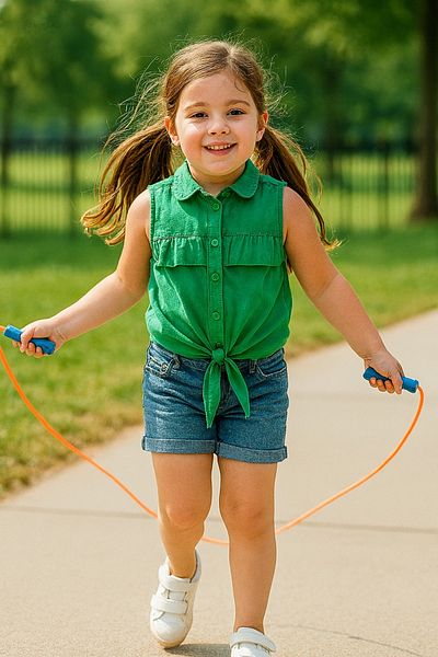 cimcim baby Denim Shorts Shirt Girl's Two Piece Set