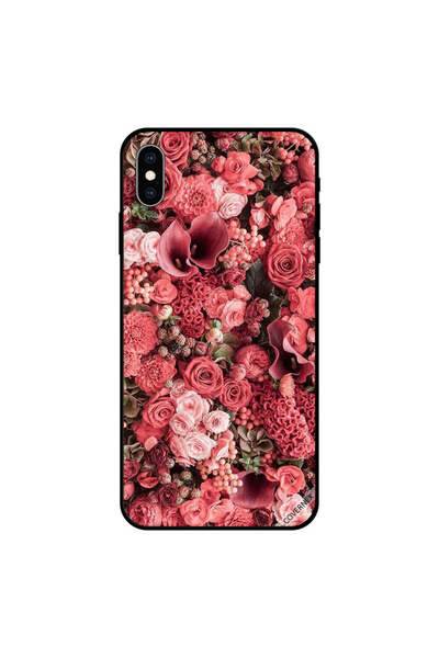 Covernex غطاء حماية لجهاز iPhone XS بطبعة حديقة ورود الخوخ