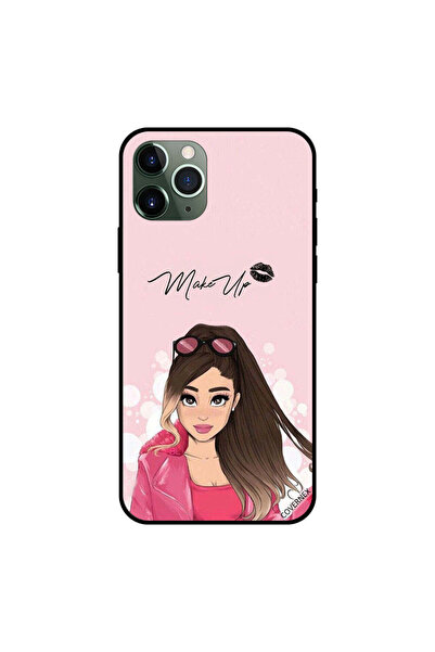 Covernex غطاء حماية لجهاز iPhone 11 Pro Max بتصميم فستان وردي ومكياج وفتاة لطيفة