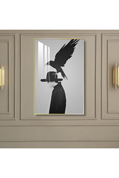 SND لوحة جدارية خشبية فاخرة مع برواز فضي و طبقة من الاكرليك الشفاف