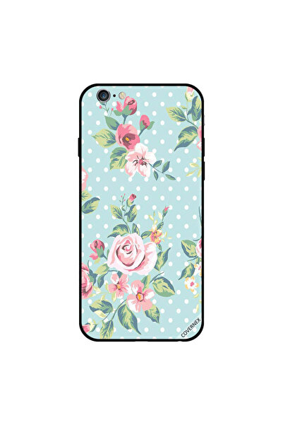 Covernex غطاء حماية لجهاز iPhone 6 Plus بنقشة زهور على خلفية خضراء فاتحة