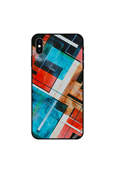Covernex غطاء حماية لهاتف iPhone XS MAX بنمط مربع ملون
