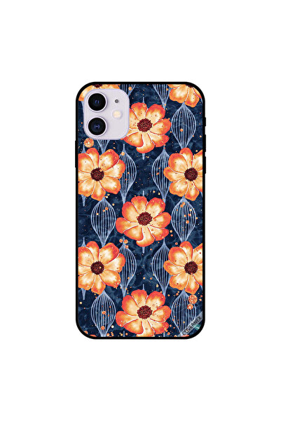 Covernex غطاء حماية لجهاز iPhone 11 بطبعة زهور برتقالية داكنة
