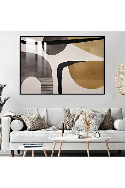 Marktna لوحة جدارية خشبية فاخرة بتصميم الفن البوهيمي مع برواز اسود و طبقة من ...