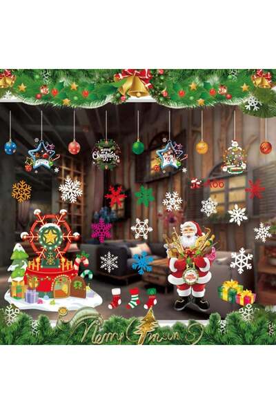 Anyingkai set de stickere pentru ferestre, PVC, multicolor, 61 x 72 cm