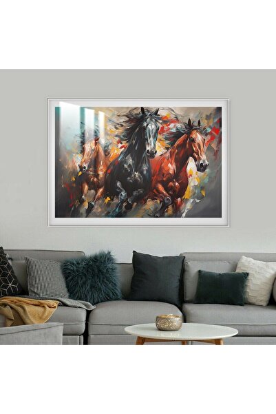 Marktna لوحة جدارية خشبية فاخرة مع برواز فضي و طبقة من الاكرليك الشفاف