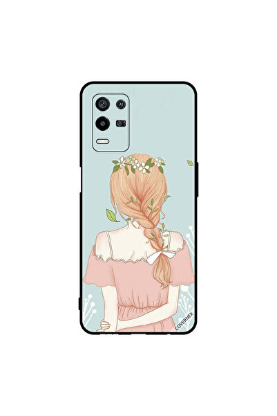 Covernex غطاء حماية لهاتف Oppo K9x بفتاة واقفة لطيفة المظهر