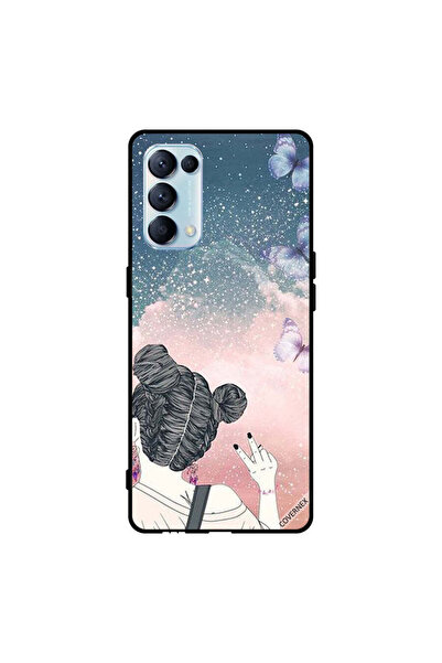 Covernex Protective Case Cover For Oppo Reno5 Pro 5G Girl Making Victory Sign
