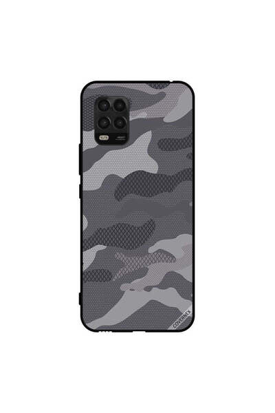 Covernex غطاء حماية لهاتف شاومي مي 10 لايت 5G، رمادي بنمط مموه