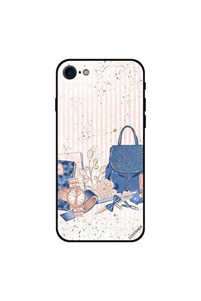 Covernex غطاء حماية لجهاز iPhone 8 مع حقيبة زرقاء وساعة ذهبية