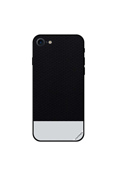 Covernex غطاء حماية لجهاز iPhone 8 بنمط جلدي أسود ومسامير
