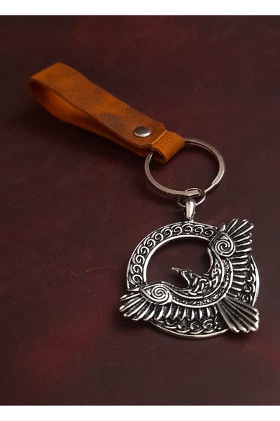BSN Store Eagle Figure Keychain ​​Premium Hand Made Real Leather Keychain
