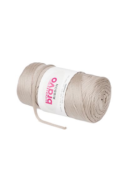 Bravo Ribbon Polyester Yarn Macrame 200 Gr 30. Milk Coffee