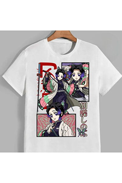 Flood Of Style تي شيرت رجالي منقوش برسومات الرسوم المتحركة Kochou Shinobu Dem...