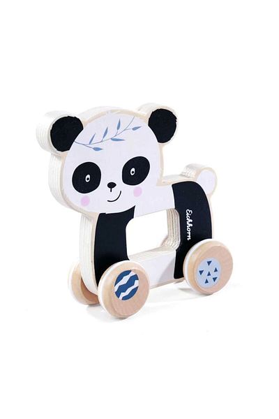 Eichhorn Ursulet panda cu roti din lemn Eichhorn Panda