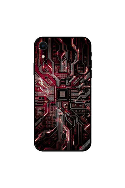 Covernex غطاء حماية لجهاز iPhone XR بلوحة دائرية باللون الأحمر