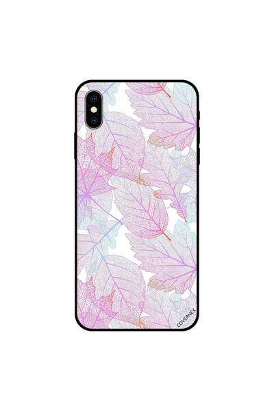 Covernex غطاء حماية لهاتف iPhone XS MAX بنقشة أوراق وردية