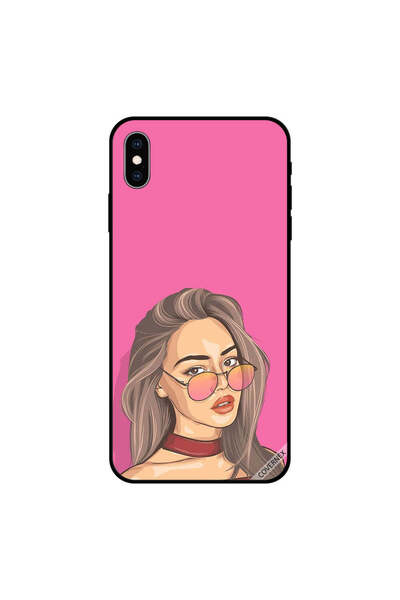 Covernex غطاء حماية لهاتف iPhone XS MAX بتصميم أنيق للفتيات من الزجاج المتدرج