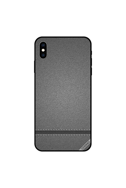 Covernex غطاء حماية لجهاز iPhone XS MAX بنقشة جلد رمادي
