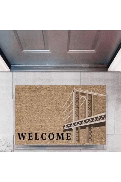 Mu Art Ahşap Door Mat Decorative Digital Printing Citiesp-2733