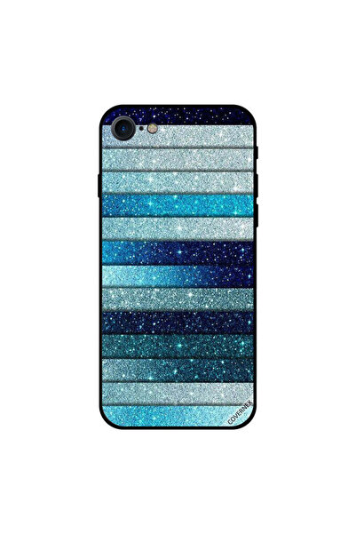 Covernex غطاء حماية لجهاز iPhone 8 بخطوط لامعة زرقاء