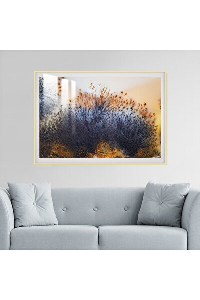 SND لوحة جدارية خشبية فاخرة مع برواز ذهبي و طبقة من الاكرليك الشفاف