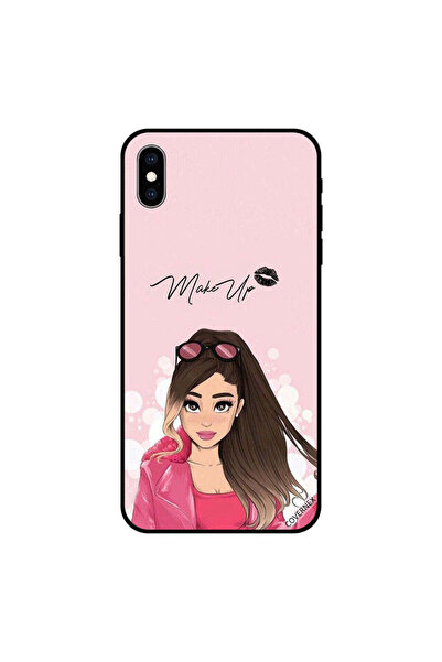 Covernex غطاء حماية لجهاز iPhone XS MAX بتصميم فستان وردي ومكياج وفتاة لطيفة