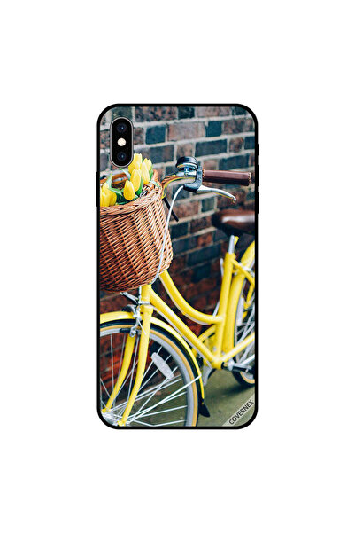 Covernex غطاء حماية iPhone X - دورة صفراء مع زهور التوليب