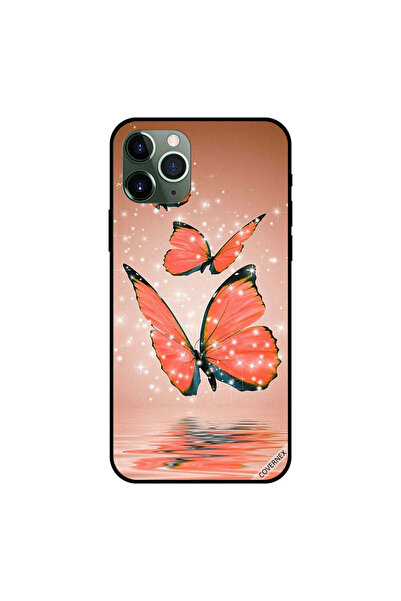 Covernex غطاء حماية لجهاز آيفون 11 برو ماكس باللون البرتقالي بتصميم ثلاث فراشات