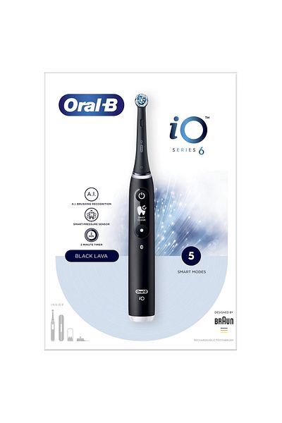 Oral-B Periuță de dinți electrică iO6 cu tehnologie magnetică și micro-vibrații, inteligență artificială