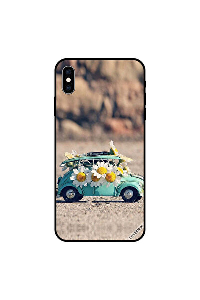 Covernex غطاء حماية لجهاز iPhone XS MAX بتصميم سيارة كلاسيكية وزهور