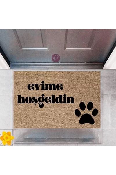Mu Art Ahşap Door Mat Decorative Digital Print Welcome to My Home P-2426