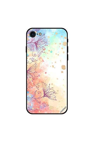 Covernex غطاء حماية لجهاز iPhone 8 بنقشة زهور ذهبية