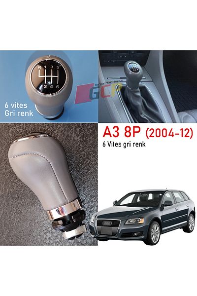 GCP German Car Parts A3 8P Manual Gear Shift Knob Gray 6 Speed - Audi A3 Manual Gear Shift Head