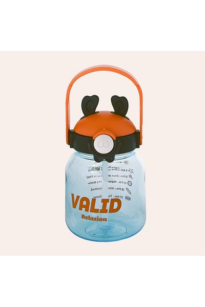 Relaxion Gift, Imported Luxury Eared Green-Orange Flask/Water Bottle 1100 ml (446)