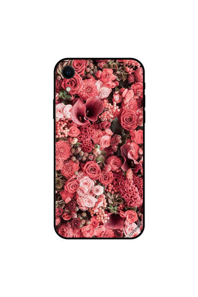 Covernex غطاء حماية لجهاز iPhone XR بطبعة حديقة ورود الخوخ