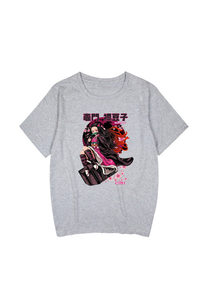 Flood Of Style Tricou unisex cu imprimeu anime Kamado Nezuko Demon Slayer