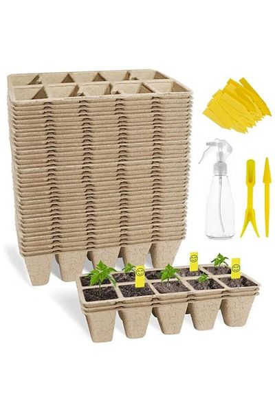 OEM Seedling Pots (400 Cells) with Spray Bottle, Mini Tools, and Labels