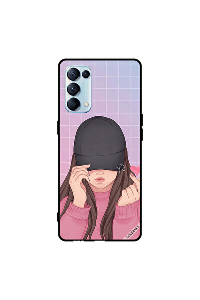 Covernex غطاء حماية لهاتف Oppo Reno5 Pro 5G Snap Love Black Cap Girl