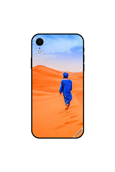 Covernex غطاء حماية لجهاز iPhone XR بتصميم فتى يرتدي فستانًا أزرق ويمشي على ر...