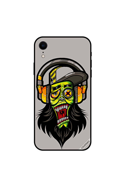 Covernex غطاء حماية iPhone XR بطباعة رجل ملتح يستمع إلى الموسيقى