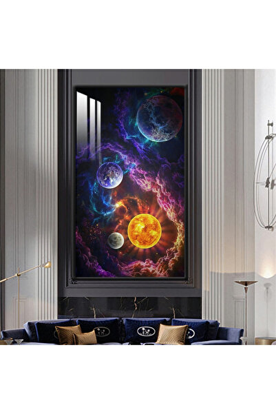 4gdran لوحة جدارية خشبية فاخرة مع برواز شامبين و طبقة من الاكرليك الشفاف