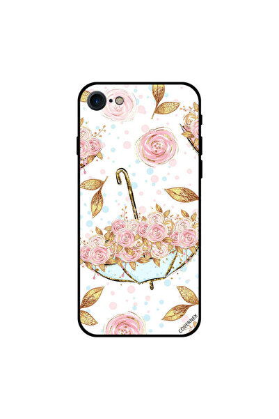 Covernex غطاء حماية لجهاز iPhone 8 بتصميم مظلة مليئة بالورود الوردية