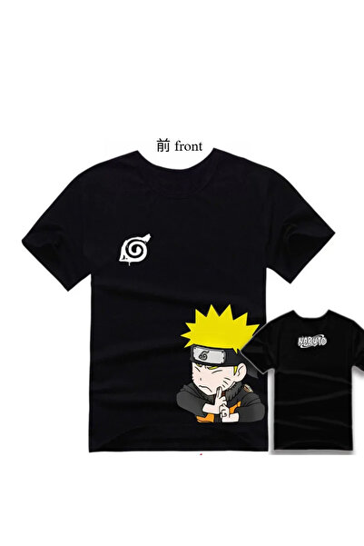 Flood Of Style تي شيرت رجالي منقوش برسومات الرسوم المتحركة ناروتو اوزوماكي