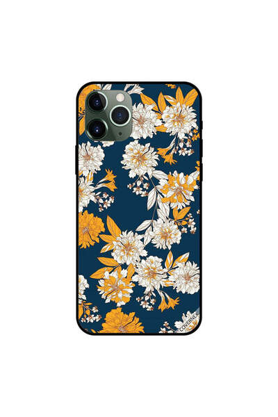 Covernex غطاء حماية لجهاز iPhone 11 Pro Max بنقشة زهور وأوراق صفراء وبيضاء