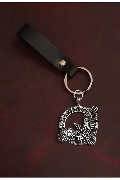 BSN Store Eagle Figure Keychain ​​Premium Hand Made Real Leather Keychain