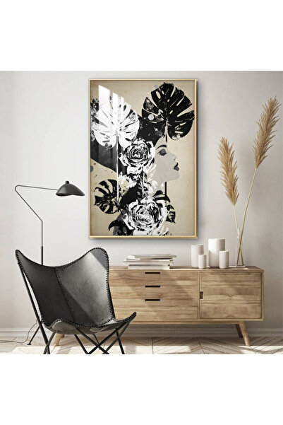 SND لوحة جدارية خشبية فاخرة مع برواز شامبين و طبقة من الاكرليك الشفاف